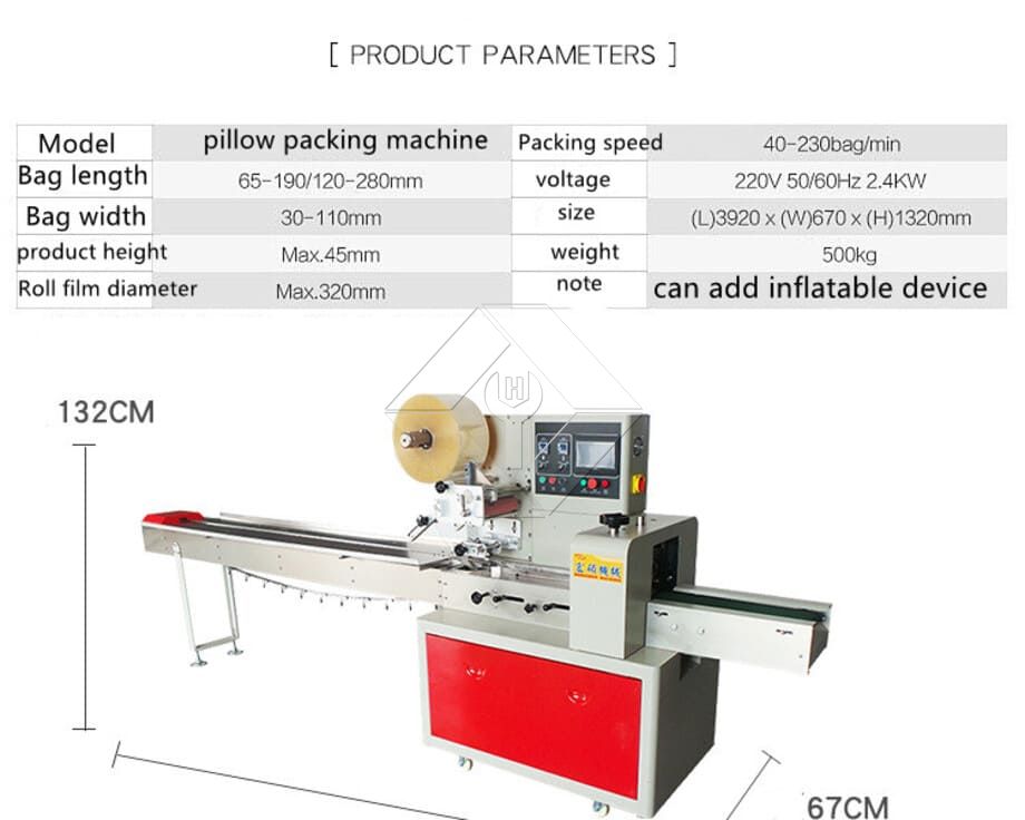 Machine à emballer horizontale de flux de nourriture de sandwich de fruits surgelés d'emballage de nouilles de bâtons d'encens d'oreiller Machine à emballer horizontale de flux de nourriture de sandwich de fruits surgelés d'emballage de nouilles de bâtons d'encens d'oreiller