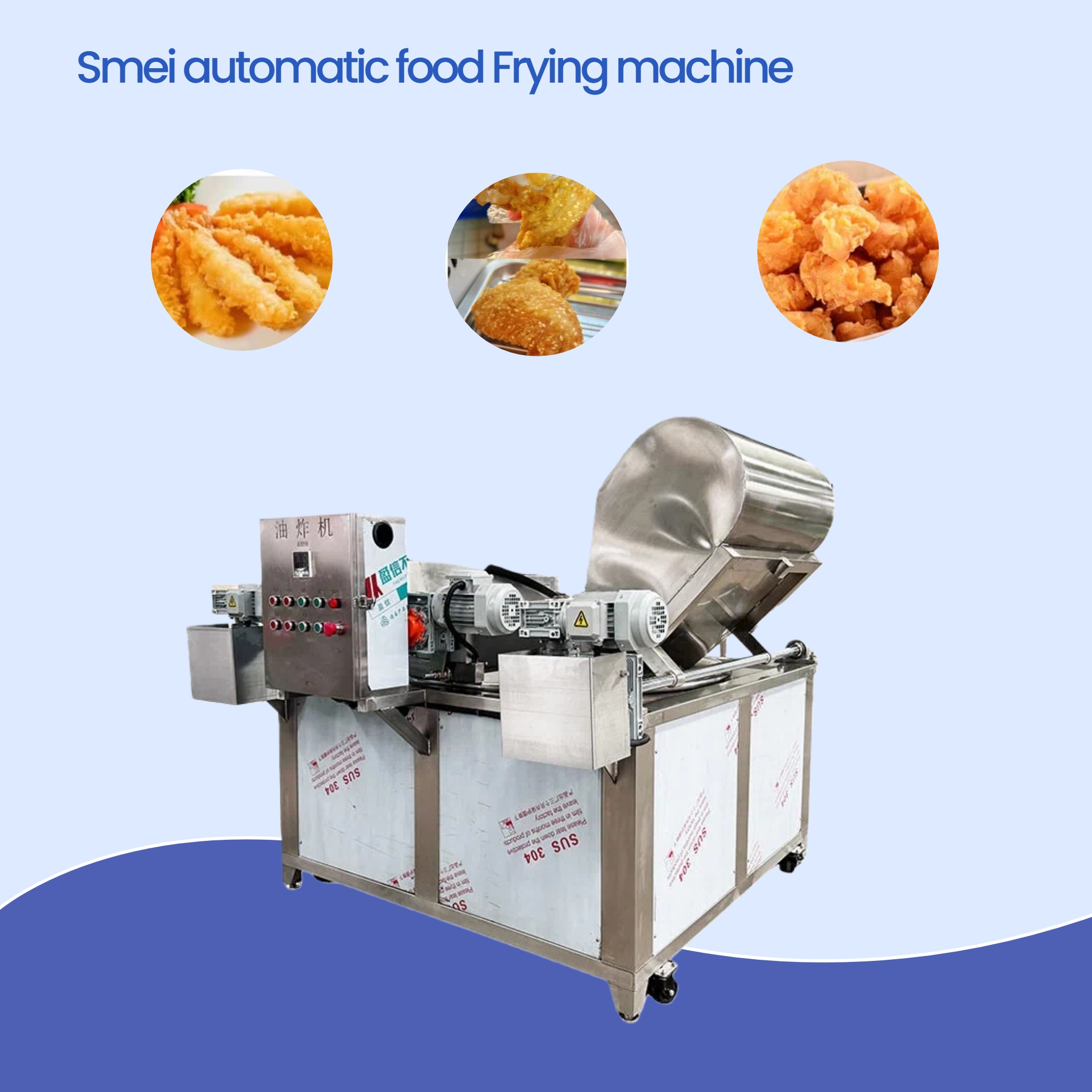 Fournisseur automatique de friteuse de poulet frit de croustilles de beignets de collation frits