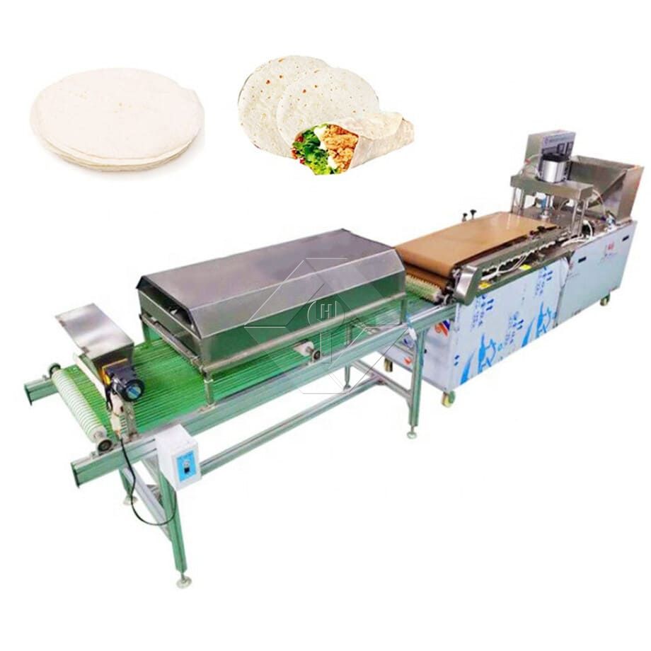 Machine automatique de fabrication de crêpes à pain plat Chapati, pain pita, roti, tortilla, canard rôti, lavash