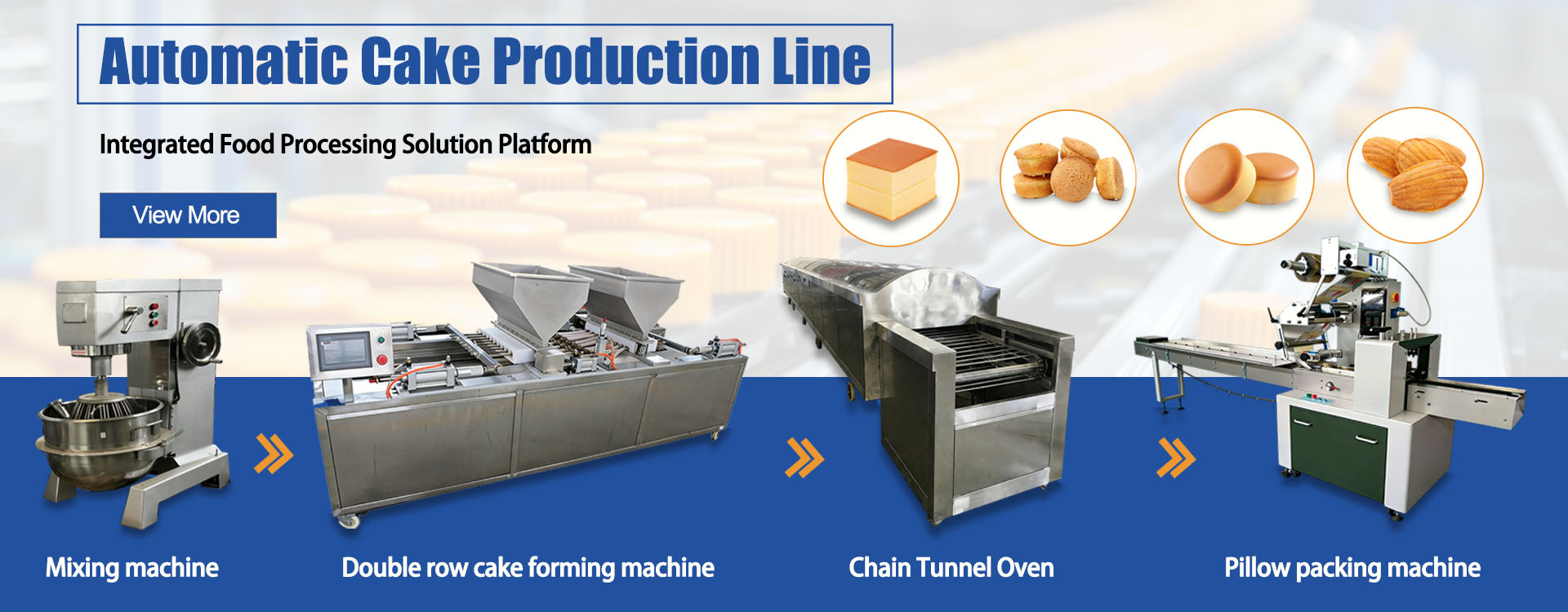 LIGNE AUTOMATIQUE DE PRODUCTION DE GÂTEAUX