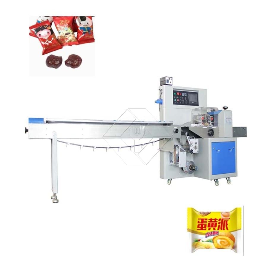Machine à emballer horizontale de flux de nourriture de sandwich de fruits surgelés d'emballage de nouilles de bâtons d'encens d'oreiller