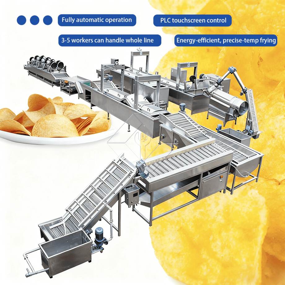 Machine automatique de fabrication de pommes de terre frites frites à grande échelle, prix de la dinde, ligne de production de frites