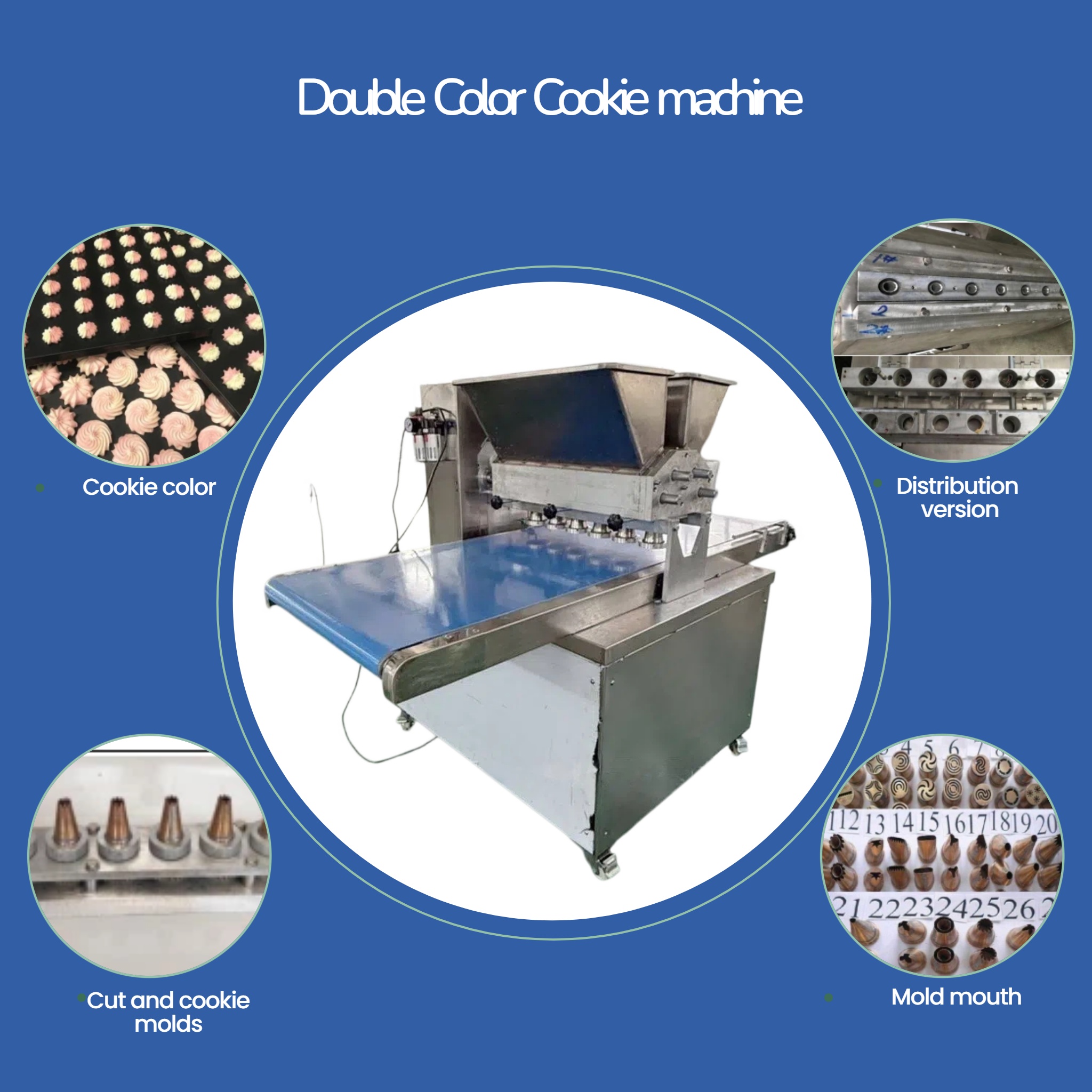 Machine de jointoiement de gâteaux double couleur