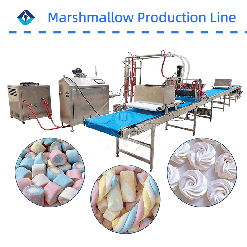 Ligne de production de guimauve économe en énergie et rentable pour la fabrication de bonbons