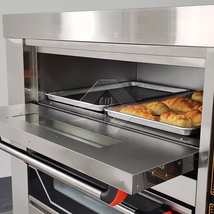 Hot Sale nouveau four à gaz de boulangerie pour four de cuisson à double pont à 4 plateaux