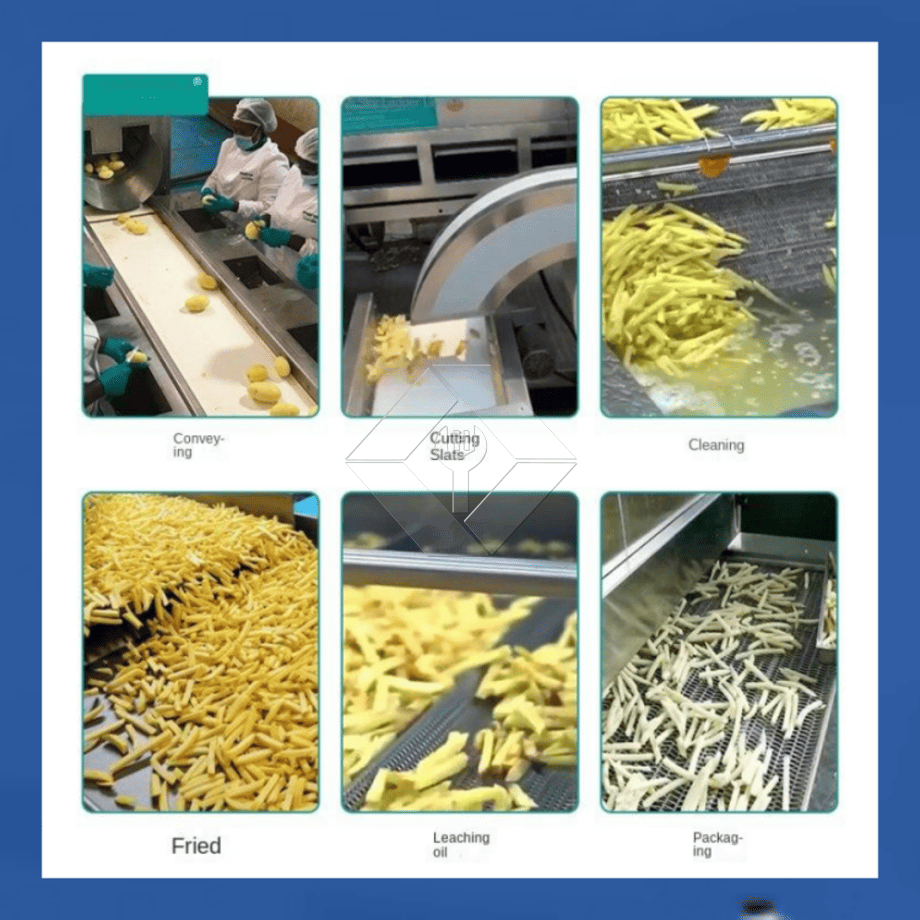 Prix d'usine 100-1000kg frites surgelées automatiques croustilles faisant la ligne de production de machine à vendre Prix d'usine 100-1000kg frites surgelées automatiques croustilles faisant la ligne de production de machine à vendre