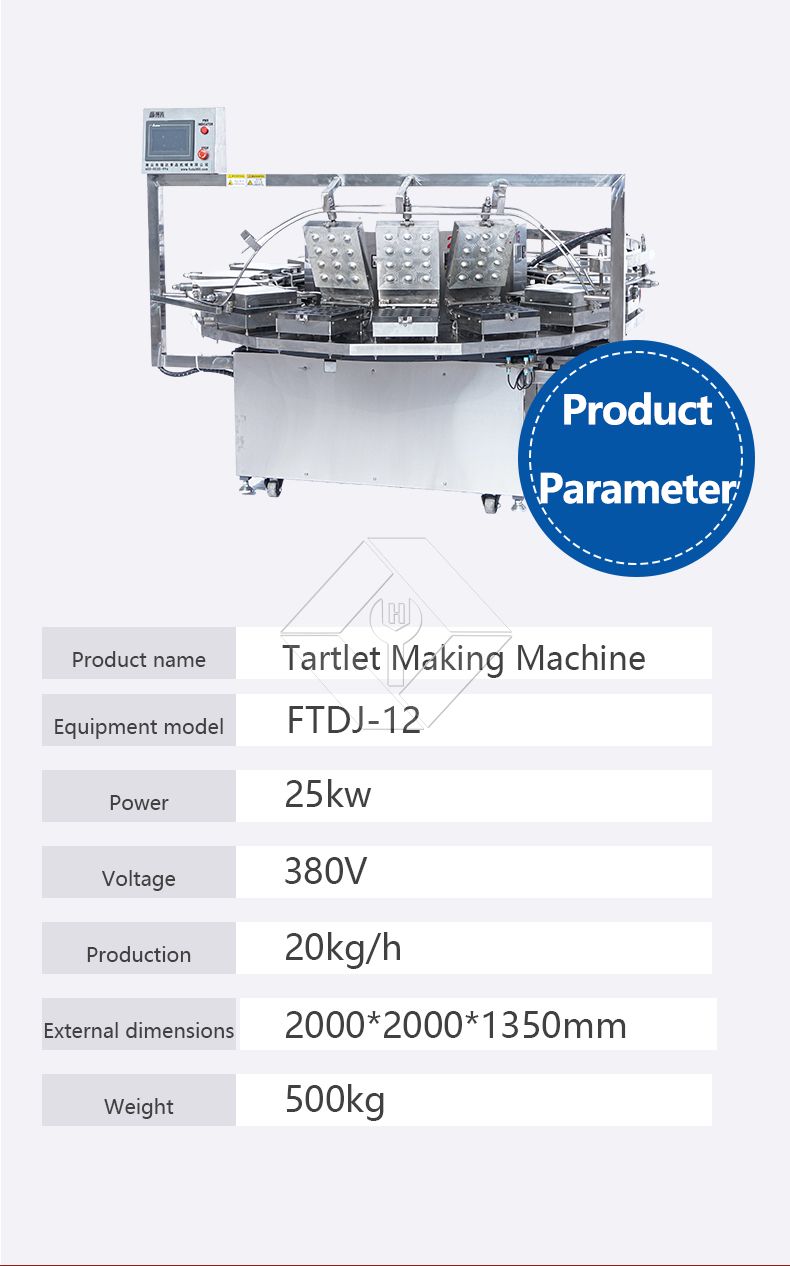 Équipement de production automatique de fonds de tarte et de biscuits