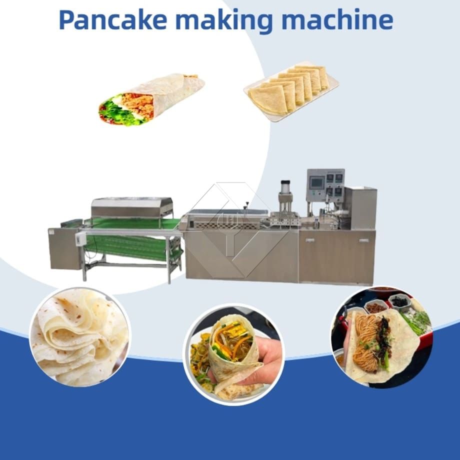 Machine automatique de fabrication de crêpes à pain plat Chapati, pain pita, roti, tortilla, canard rôti, lavash