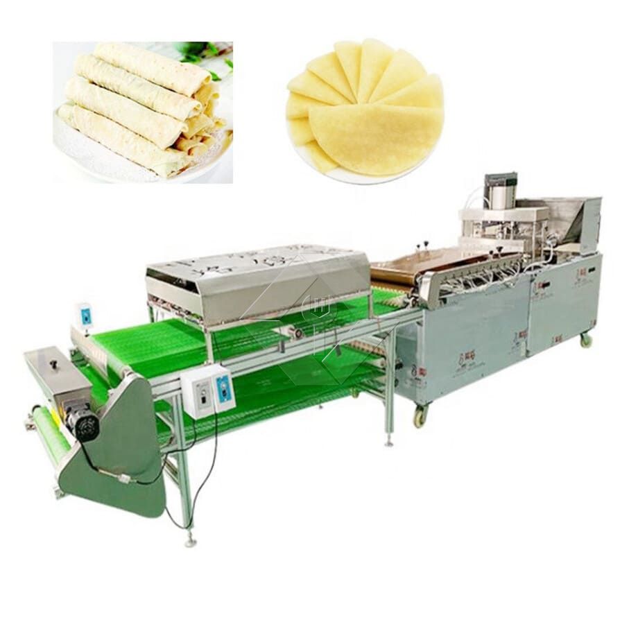 Machine automatique de fabrication de crêpes à pain plat Chapati, pain pita, roti, tortilla, canard rôti, lavash