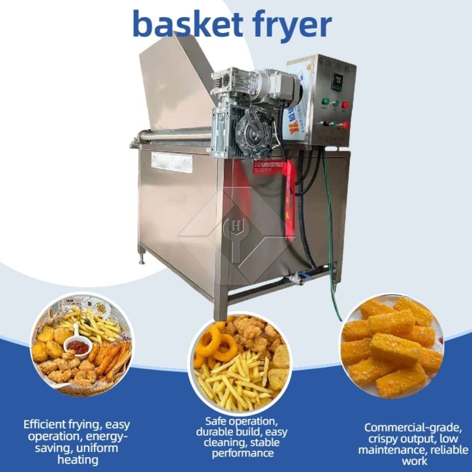 Machine à frire à agitation automatique, à faible investissement, friteuse par lots de haute capacité à vendre