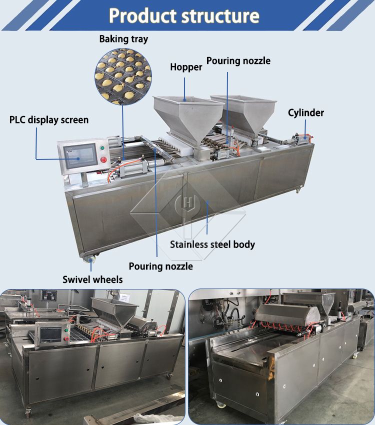 Ligne de production de ventouses de gâteaux en couche de déposant de gâteaux
