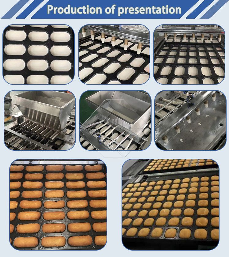 Ligne de production de ventouses de gâteaux en couche de déposant de gâteaux