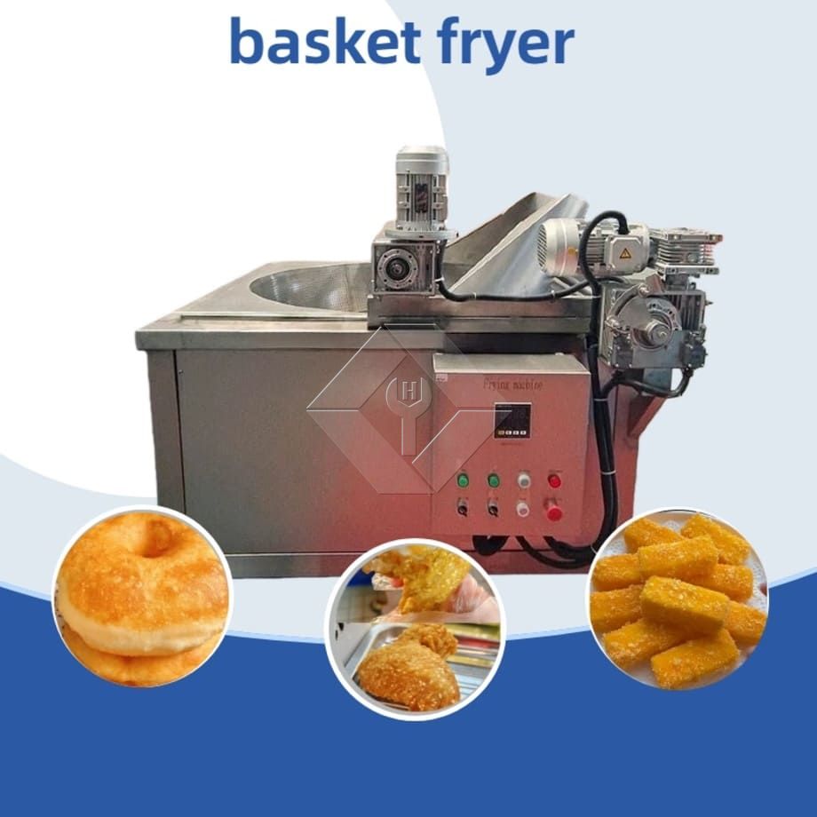Machine à frire à agitation automatique, à faible investissement, friteuse par lots de haute capacité à vendre