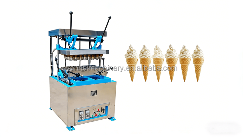 Machine de plateau d'oeufs de cône de gaufrette de crème glacée de cuisson de coquille de Choco de Monaka