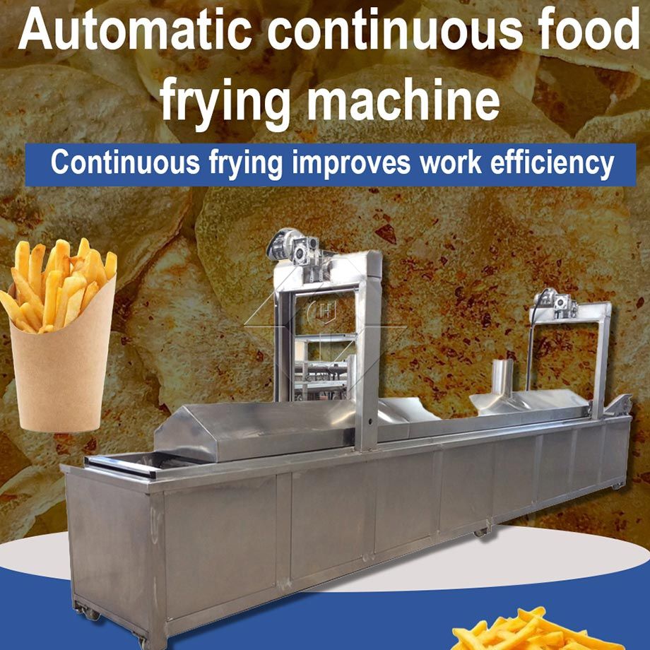 Friteuse électrique de poulet, friteuse automatique continue, pour hamburgers, avec convoyeur