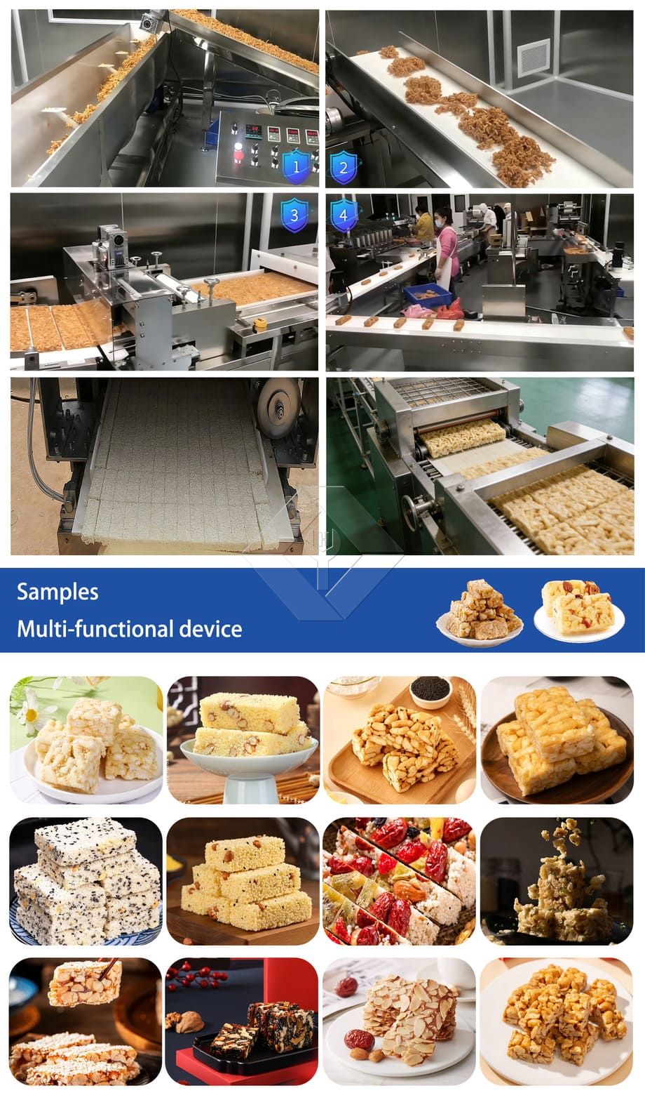 Machine de fabrication de bonbons mous comme Sachima/chaîne de production de friandises au caramel/pour usine chinoise de collations