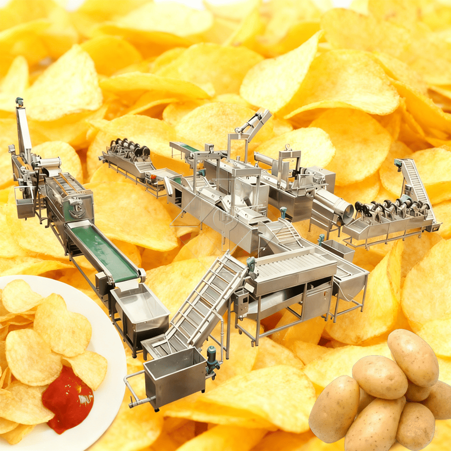 Machine automatique de fabrication de pommes de terre frites frites à grande échelle, prix de la dinde, ligne de production de frites