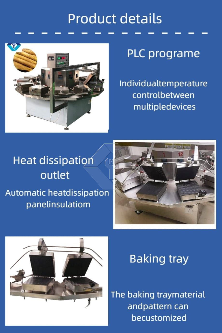 Cône de sucre à rouler rotatif, cuisson de crème glacée, cônes roulés, Machine de fabrication Cône de sucre à rouler rotatif, cuisson de crème glacée, cônes roulés, Machine de fabrication