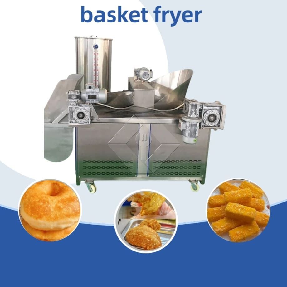 Machine à frire à agitation automatique, à faible investissement, friteuse par lots de haute capacité à vendre