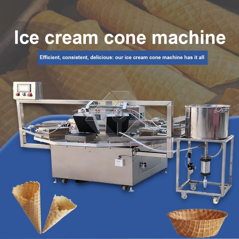 Cône de sucre à rouler rotatif, cuisson de crème glacée, cônes roulés, Machine de fabrication