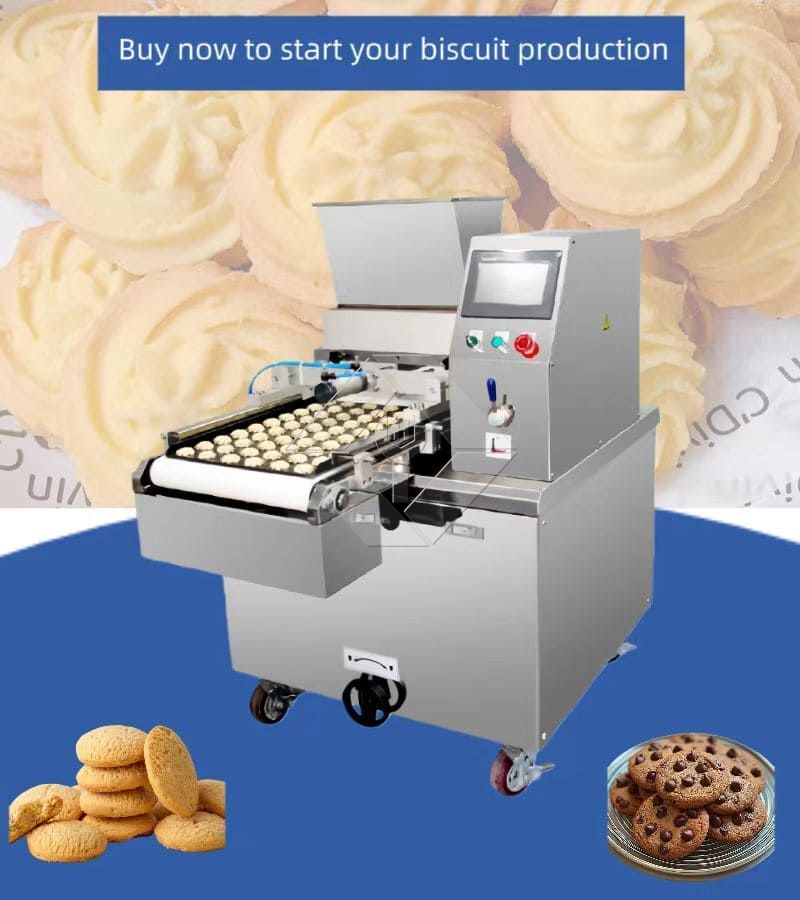 Machine de fabrication de biscuits de forme automatique avec matrices interchangeables pour la production de biscuits personnalisés et une utilisation industrielle à haut rendement