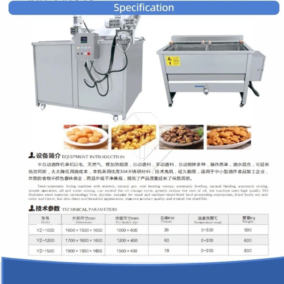 Machine professionnelle de friture de collations par lots, Machine manuelle de friture de frites de haute qualité